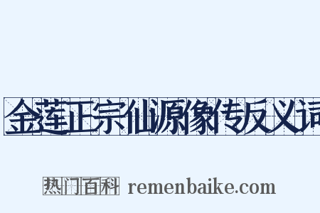 金莲正宗仙源像传反义词是什么意思的图片